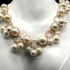 Anne Klein Faux Pearl Statement Necklace NWOT